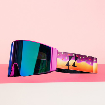 Vista lateral de las gafas de esquí Sweet Avalanche donde se aprecia su correa de doughnut.