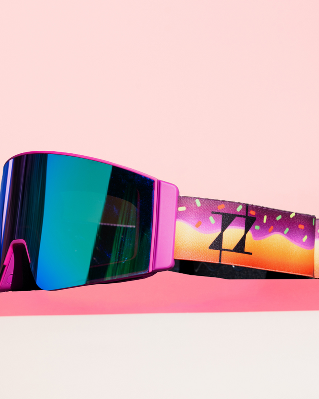 Vista lateral de las gafas de esquí Sweet Avalanche donde se aprecia su correa de doughnut.