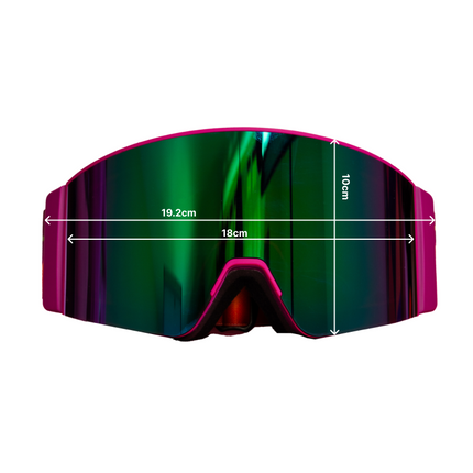 Foto con las medidas de las gafas de nieve Sweet Avalanche